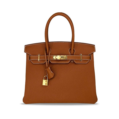 Top Quality brown Hermes Birkin Togo B30 GHW designer bag