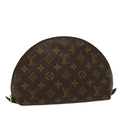 LOUIS VUITTON Monogram Trousse Demi Ronde Cosmetic Pouch M47520  ki3334