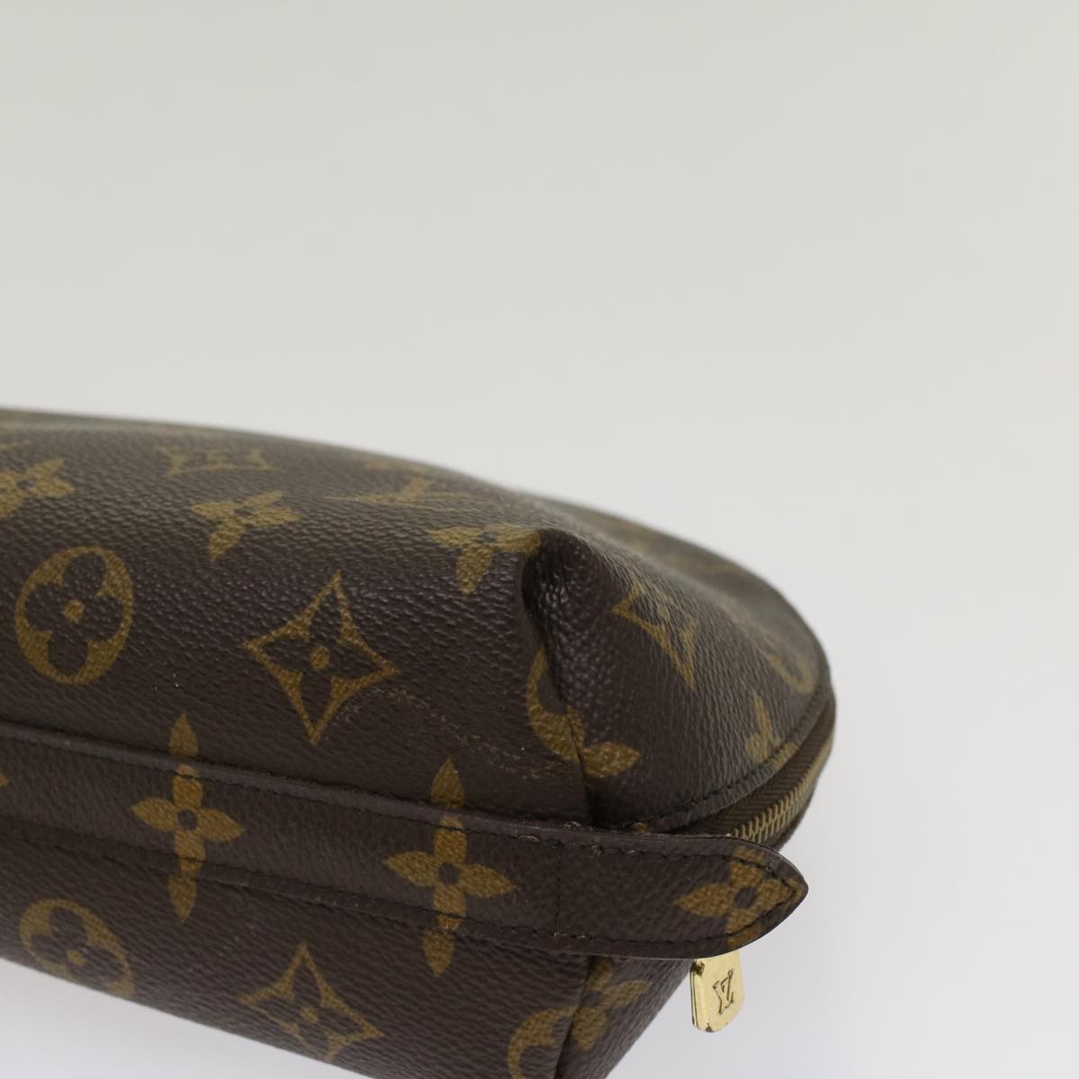 LOUIS VUITTON Monogram Trousse Demi Ronde Cosmetic Pouch M47520  ki3334