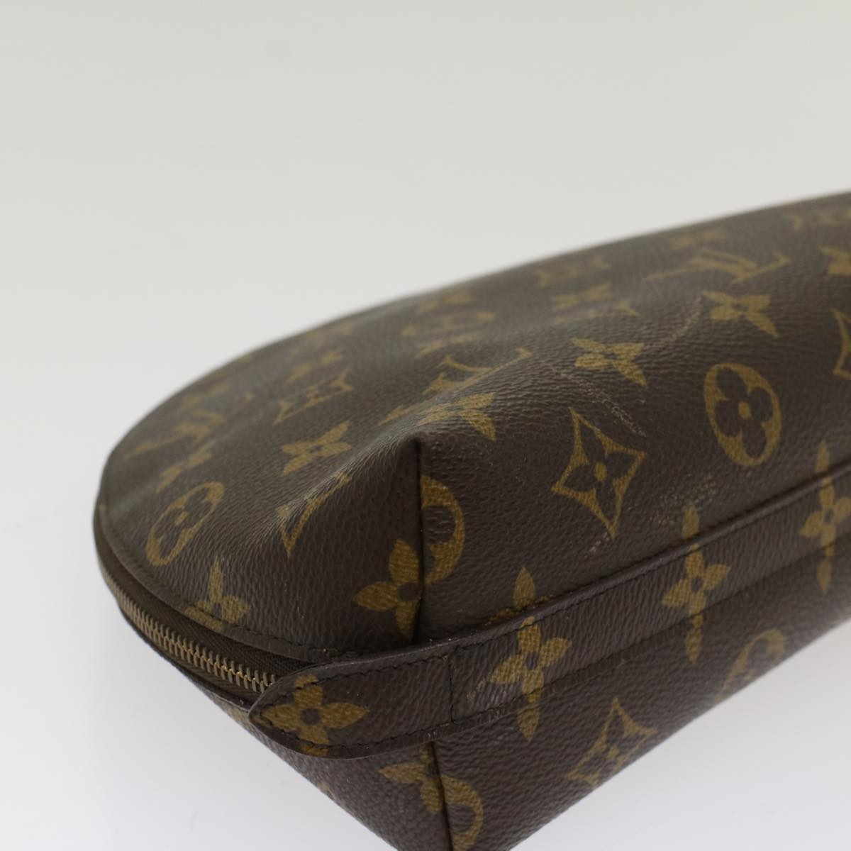 LOUIS VUITTON Monogram Trousse Demi Ronde Cosmetic Pouch M47520  ki3334