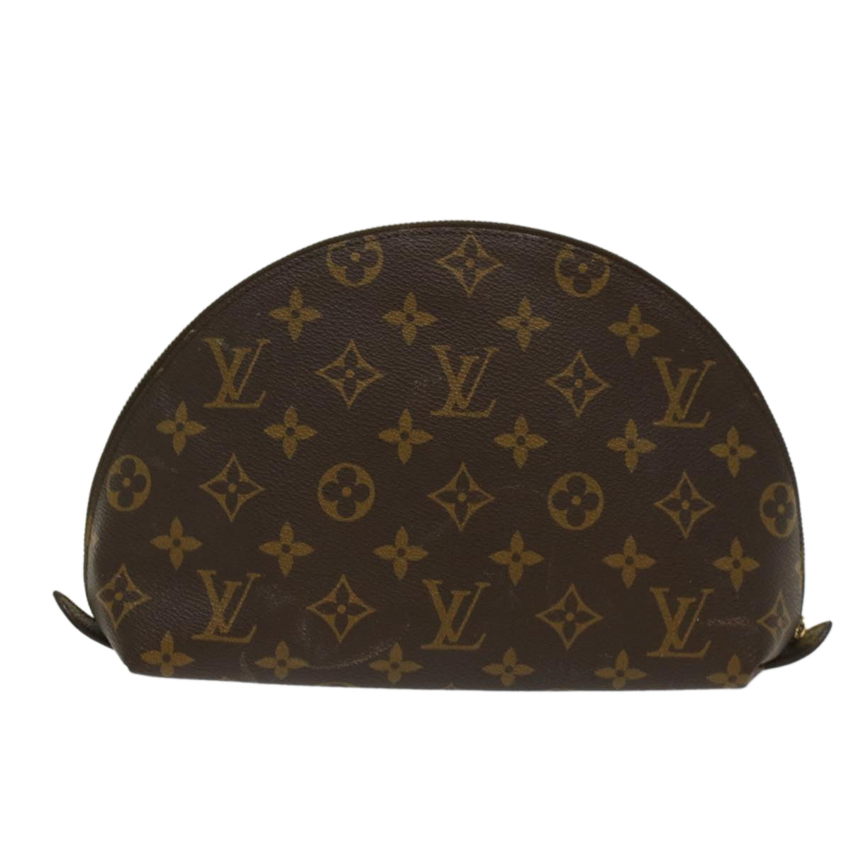 LOUIS VUITTON Monogram Trousse Demi Ronde Cosmetic Pouch M47520  ki3334