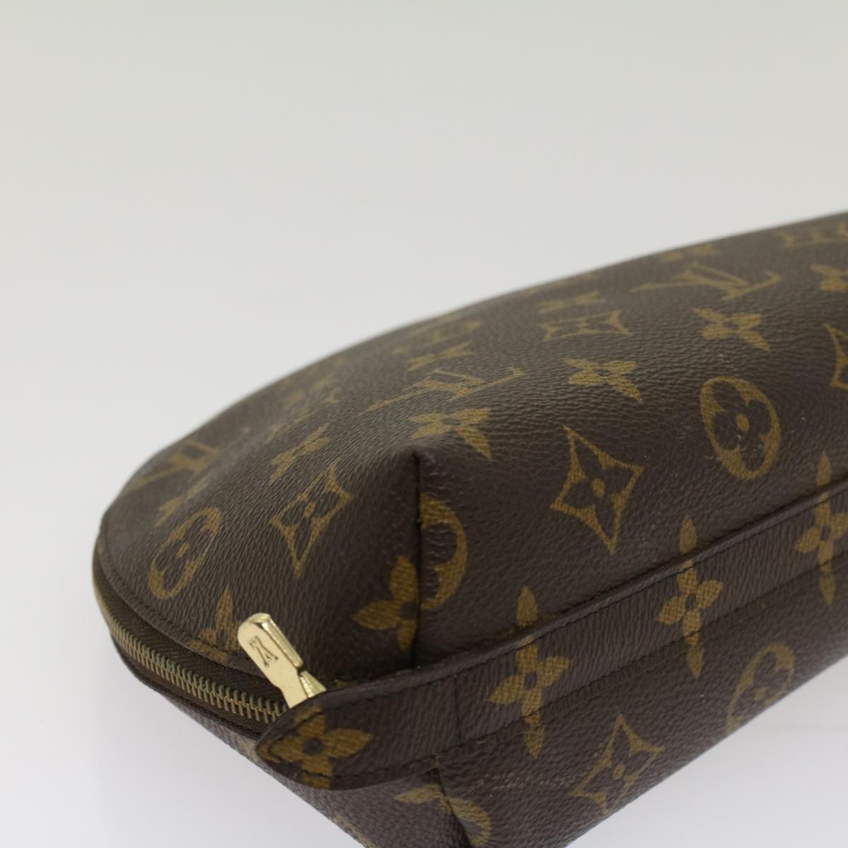 LOUIS VUITTON Monogram Trousse Demi Ronde Cosmetic Pouch M47520  ki3334