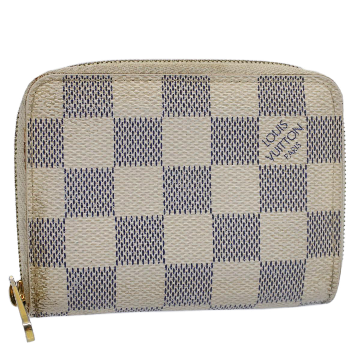 LOUIS VUITTON Damier Azur Zippy Coin Purse N63069  ki3405