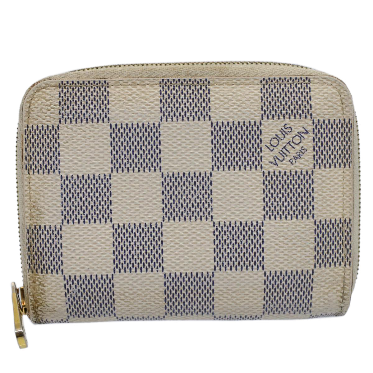 LOUIS VUITTON Damier Azur Zippy Coin Purse N63069  ki3405