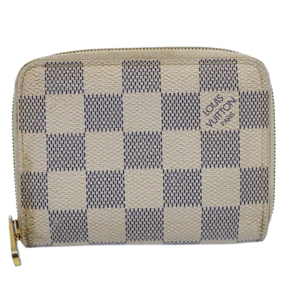 LOUIS VUITTON Damier Azur Zippy Coin Purse N63069  ki3405