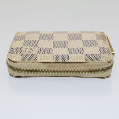 LOUIS VUITTON Damier Azur Zippy Coin Purse N63069  ki3405