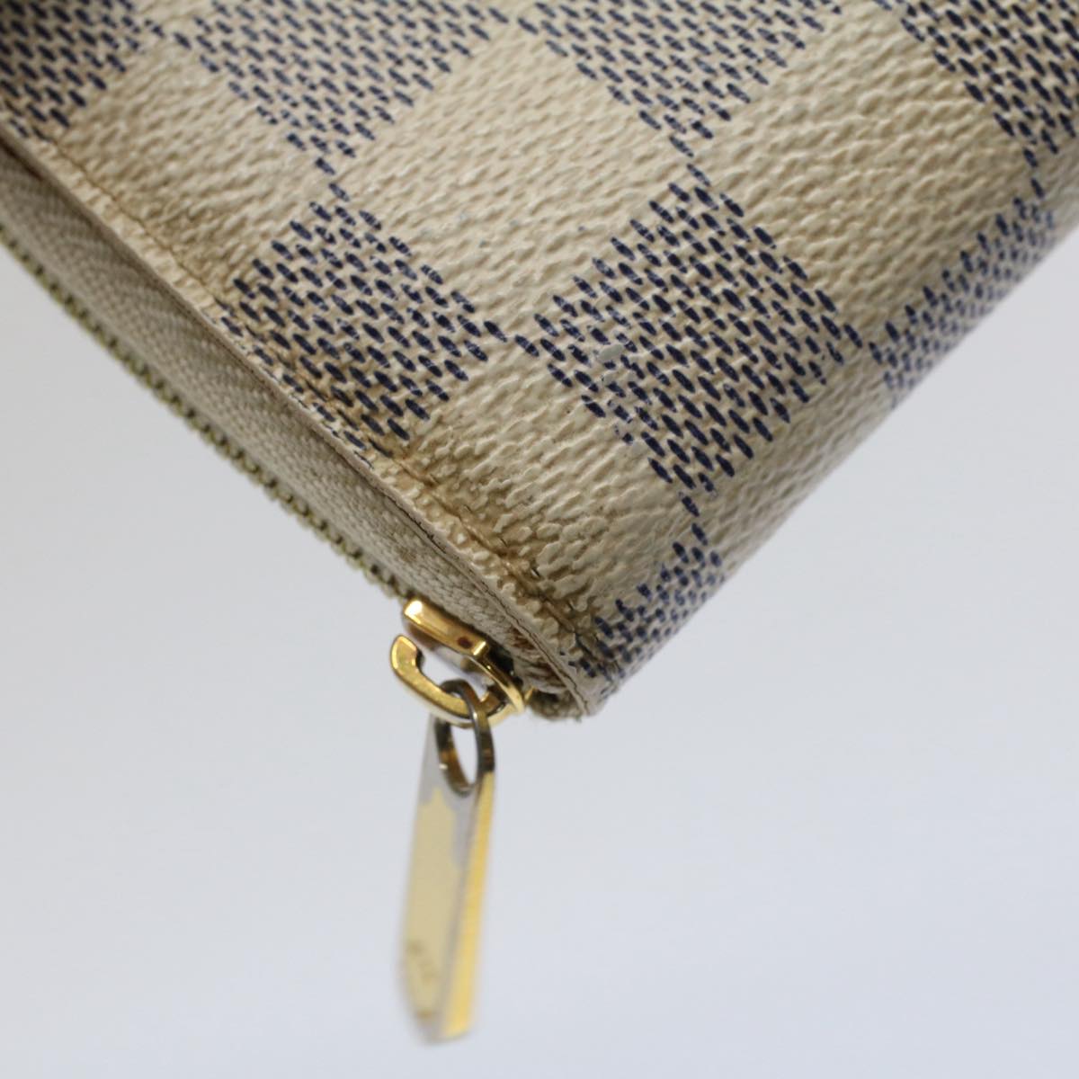 LOUIS VUITTON Damier Azur Zippy Coin Purse N63069  ki3405