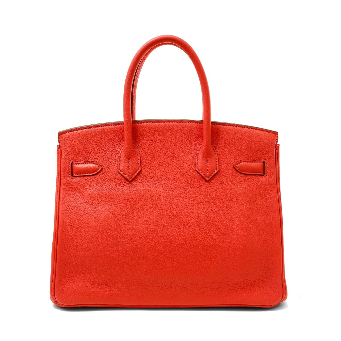 Hermes 30cm Birkin Red-Orange Togo w/ Gold Hardware #D