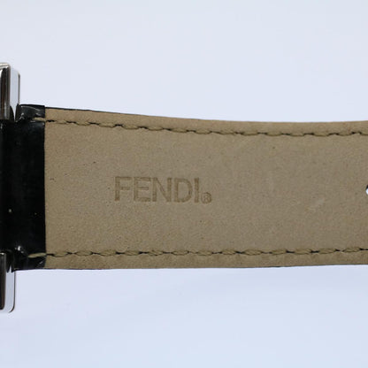 FENDI Watches Metal Enamel Black Silver  ti1346