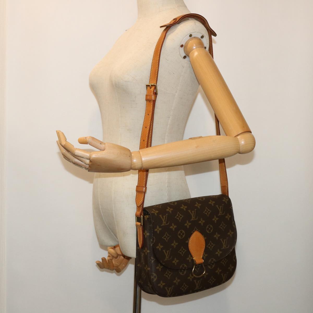 LOUIS VUITTON Monogram Saint Cloud GM Shoulder Bag M51242  yk8380B