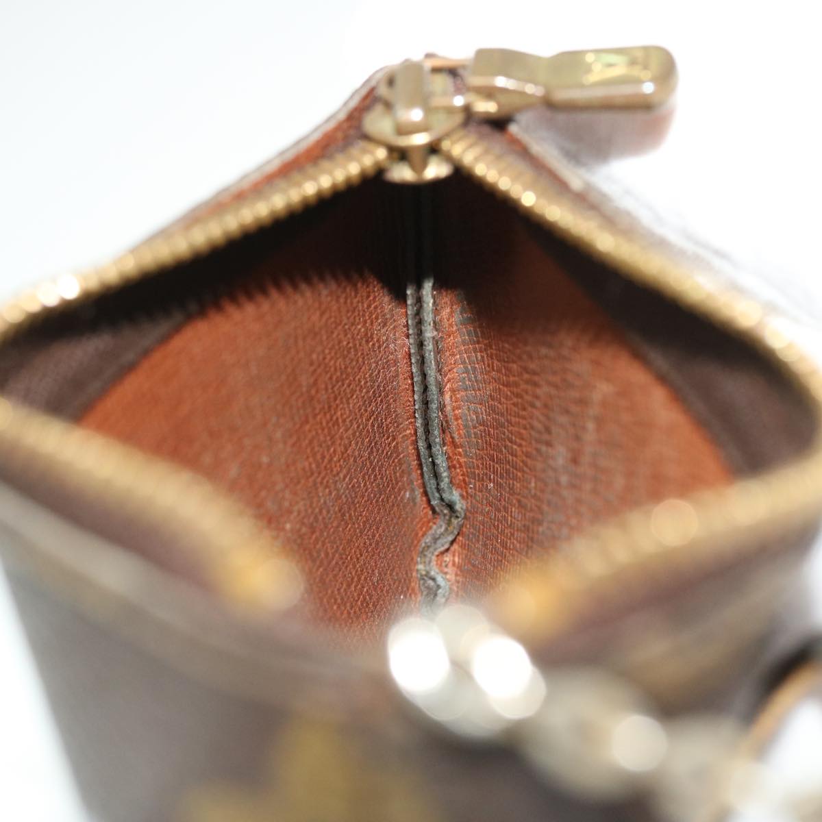 LOUIS VUITTON Monogram Pochette Cles Coin Purse M62650  yk8415