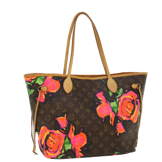 LOUIS VUITTON Monogram Rose Neverfull MM Tote Bag M48613  yk8494