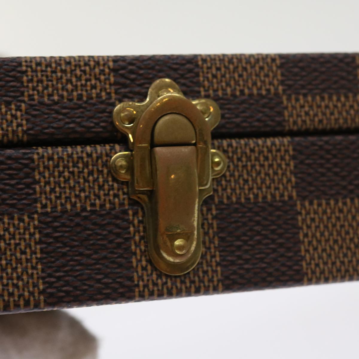 LOUIS VUITTON Damier Ebene Watch Case Trunk  yk8757A