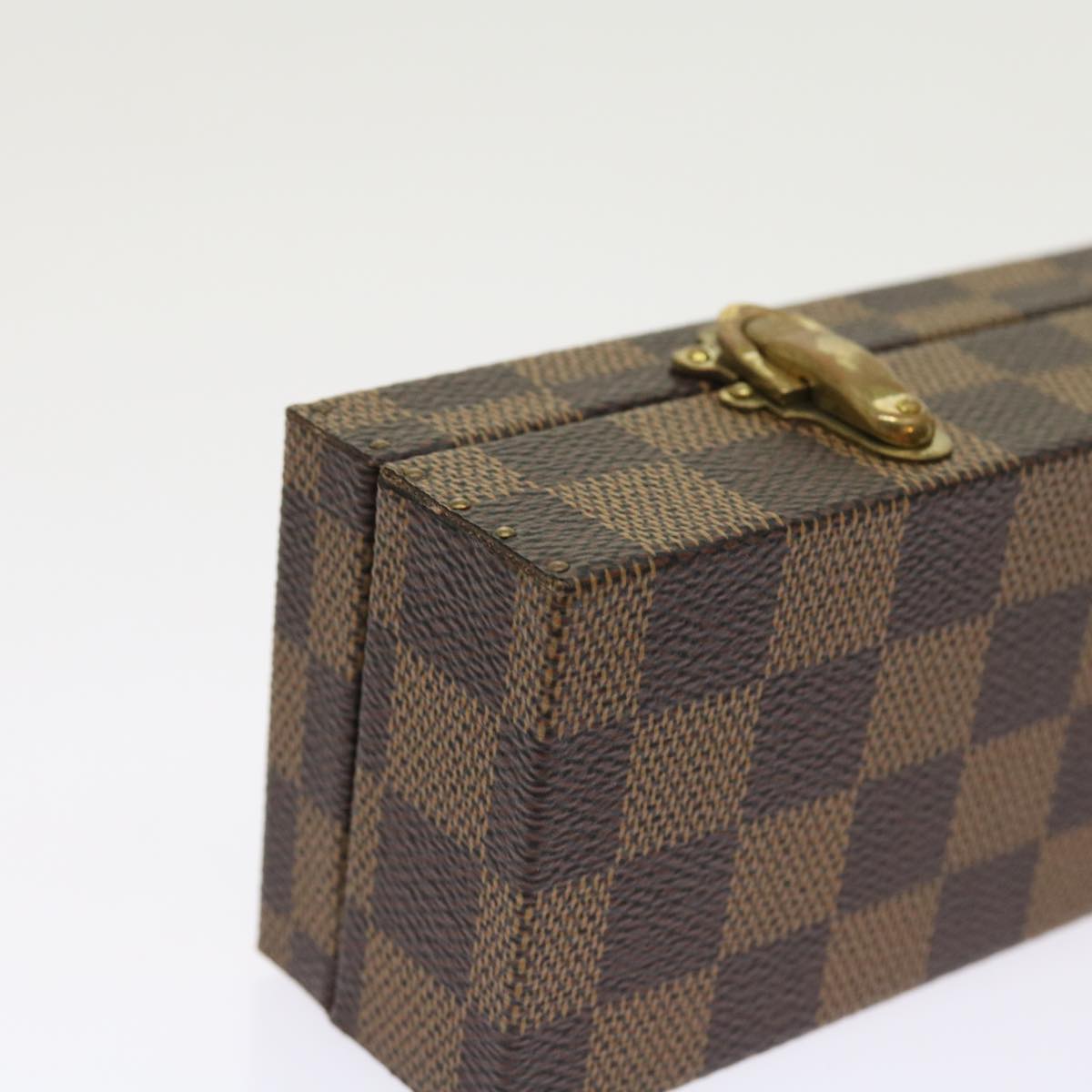 LOUIS VUITTON Damier Ebene Watch Case Trunk  yk8757A